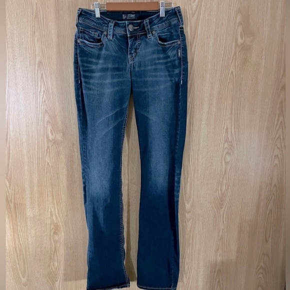 Silver Suki Bootcut Long Embroidered Jeans - Picture 2 of 6